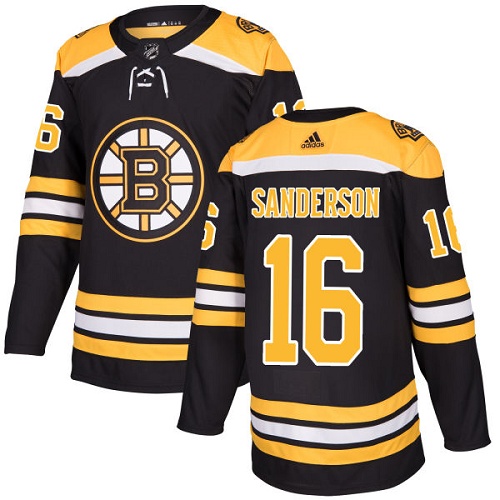 Adidas Men Boston Bruins #16 Derek Sanderson Black Home Authentic Stitched NHL Jersey